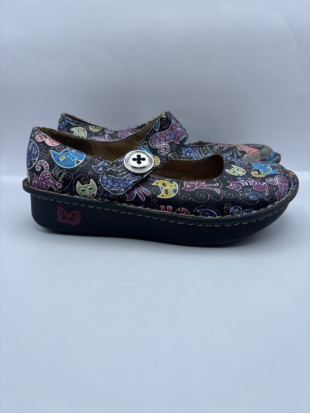 Alegria Paloma Mary Jane Cat Print Shoes Women Size 37 US 7 - 7.5